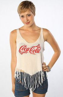 NEW CHASER Coca Cola Fringe Tank Top S M L $60 Urban Outfitters