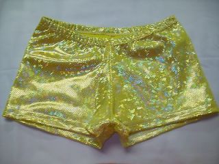 HOLOGRAM Bootie Shorts/Spankie s/Cheer, Sparkling & shiny, all sizes