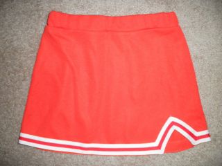 CHEER Cheerleading Orange White Skirt Uniform Child Szs