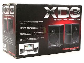 Cerwin Vega XD3 2 Way Powered Desktop Speakers (Pair) Home Audio
