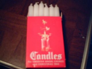Unused box of 12 Candles for Swedish Angel Chimes or Christmas Tree