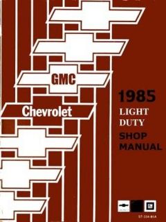 1985 Chevrolet GMC Truck Van Chassis Suburban Shop Service Repair