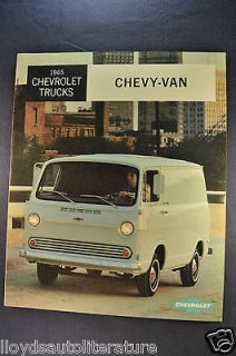 1965 Chevrolet Van Trucks Catalog Sales Brochure Nice Original 65