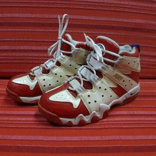 NIKE Air CB34 Charles Barkley Shoes Size 3Y 3 Y Red White Patent Max
