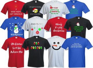 Christmas stocking filler funny rude T shirts sizes small 5XL xmas