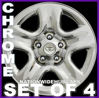SET OF 4 16 Toyota CHROME Wheel Skins Full Hub Caps Covers 5 Spoke