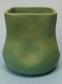 Vintage Matte Green Arts Crafts Teco Style Architectural Pottery