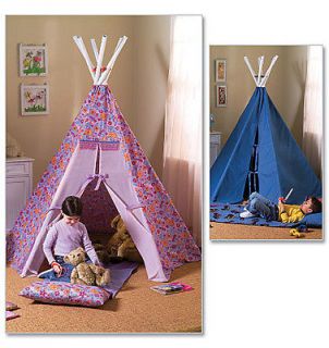 B4251 Butterick 4251 Teepee and Mat Sewing Pattern Girl Boy Fort Hide