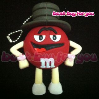 Red M&Ms Chocolate chips shape 4GB USB Flash Pen Drive Memory Stick