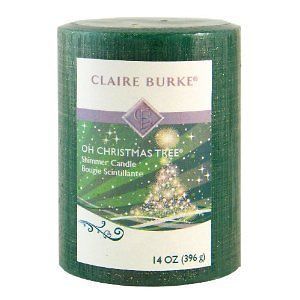 Claire Burke Shimmer Candle Oh Christmas Tree