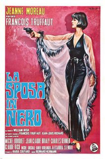 TRUFFAUTS LA SPOSA IN NERO movie poster jeanne MOREAU style DRAMA