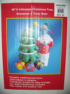 60 Christmas tree snowman polar bear inflatable NEW airblown yard