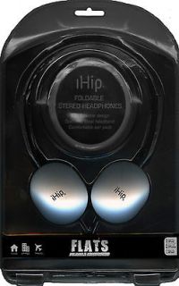 iHip Flats Foldable Silver High Quality Over Head Headphone