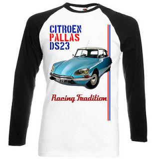 CITROEN PALLAS DS23  BLACK SLEEVED BASEBALL T SHIRT S M L XL XXL