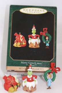 Ornament 1999 DR. SEUSS Merry Grinch mas C311 MAX,CINDY LOU WHO