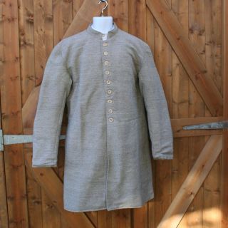 Civil War Confederate Rebel Jean Cloth Frock Coat   Reproduction