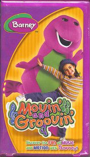 Barney Video Movin and Groovin   New Clamshell   SEALED VHS Lessons