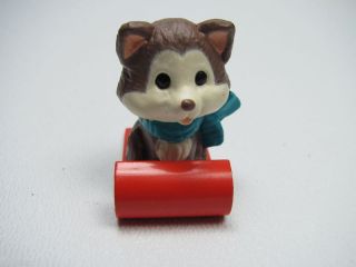 Hallmark Husky Puppy on sled Merry Miniature Christmas Merry Miniature