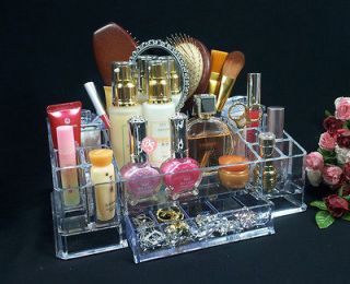 cosmetic makeup lipstick brush holder Cotton pad Swab Case organizer
