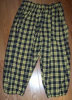 Adult Loud & Crazy Golf Knickers / Pants Black and Yellow Plaid Custom