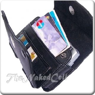 for HTC VIVID ATT AT&T BLACK LEATHER WALLET COVER CASE POUCH HOLSTER