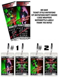 LASER TAG TICKET VIP BIRTHDAY PARTY INVITATIONS AND FAVORS U PRINT