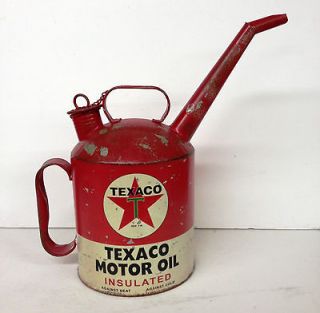Texaco Motor Oil Gasoline Can Spout Gas Station Pump Collectible
