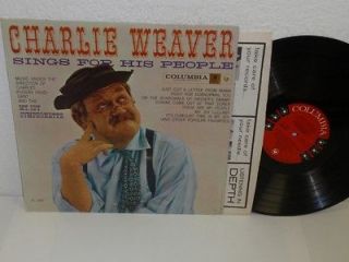 CHARLIE WEAVER Sings For His People LP Columbia CL 1345 mono 6 eye