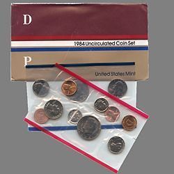 1984 P and D United States Mint Uncirculated Coin Set