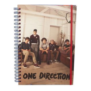 New Design 2012 One Direction 1D A4 Spiral Hard Back Notebook Lined