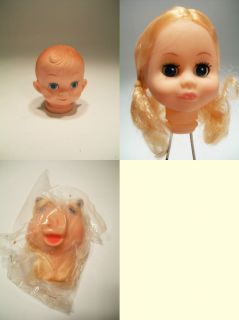 Your Choice of One / Three Craft Head s Piggy Baby Doll Blonde Girl