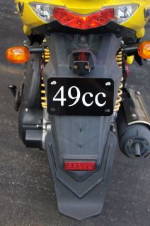 49cc 50cc License Plate Tag Scooter Motorcycle Golf Cart Mini Pocket