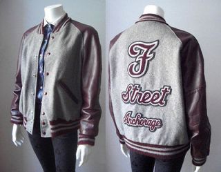 1950s Varsity Jacket / Vintage Letterman Jacket / De Long Leather
