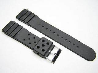 22mm Rubber Diver Watch Band Strap Luminox Seiko Casio