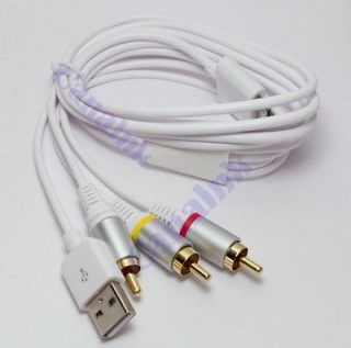 Newly listed VIDEO AV CABLE COMPOSITE USB FOR IPOD IPHONE 3G 3GS 4 4S
