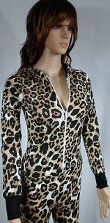 WOMENS LARGE PRINT GOLD LEOPARD ALL IN ONE ONESIE JUMPSUIT
