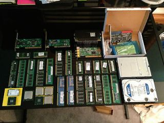 LOT Computer hardware Ram Processors Hard Drives NIC Cards and more