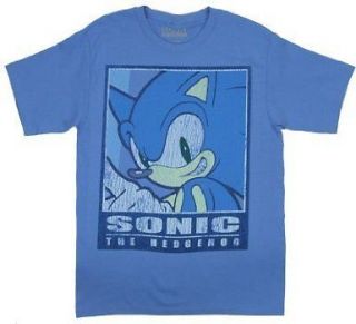 the Hedgehog Light Blue T Shirt Tshirt Size L Large Sega Gamers Men
