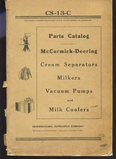PB  Parts Catalog Cs 13 C Mccormick Deer ing Cream Separators