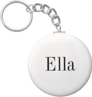 25 Inch Ella Name Button Keychain (Style 1)