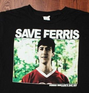 Ferris Ferris Buellers Day Off Comedy Film Movie Black T Shirt Large