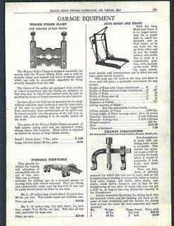 1918 Ad Weaver Auto Car Hoist Crane Oiler ORIGINAL ADVERTIZING