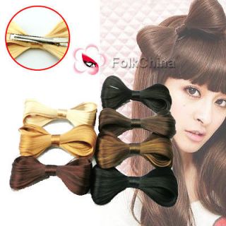 Synthetic Fake Hair Bow Clip Lady Gaga Hair Accessories New HCT F