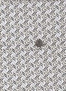 Quilting Sewing Fabric RJR China Collection Black White Squiggles