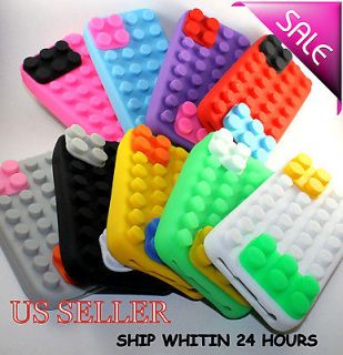 New Removable 3D Lego Brick BLOCK Soft Silicone Case Skin For iPhone 5