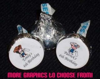 Cowgirl ~ Western Rodeo ~ Kiss Candy Wrappers Labels Party Favors