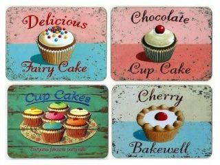 Martin Wiscombe TABLE PLACEMATS Retro Fairy Cup Cakes