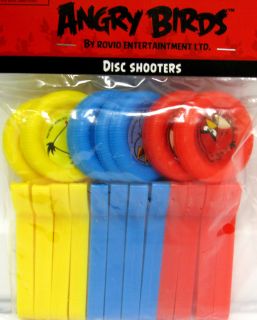 NEW* (12) ANGRY BIRDS DISC SHOOTERS Launchers ~ Birthday Party