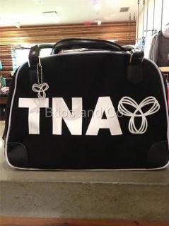 TNA Canvas Gym Bag   Black/White   JUST RELEASED NWT
