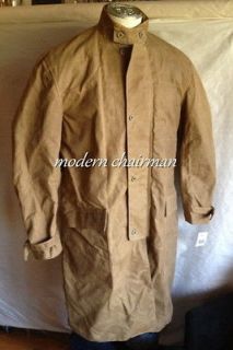 Ralph Lauren RRL Double RL Mens Trench Coat Oilcloth Khaki Jacket